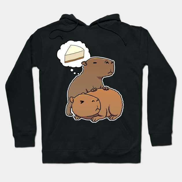 Capybara hungry for Cheese Cake Hoodie by capydays